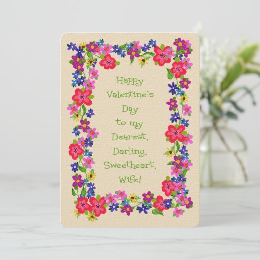 Herzlichen Glückwunsch Valentinstag an meine Blume (Stehend Vorderseite)