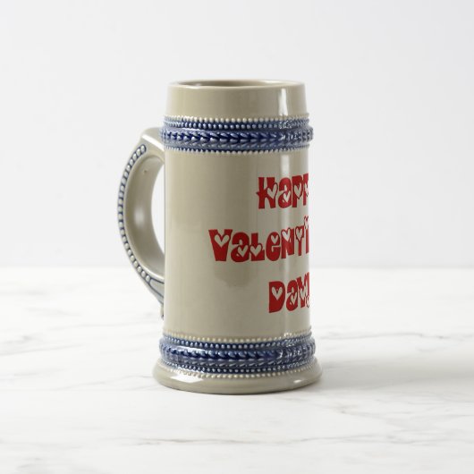 Herzlichen Glückwunsch Valentinstag Bierglas (Vorderseite Links)