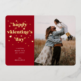 Herzlichen Glückwunsch Valentinstag + Herzinfarkt  Folien Feiertagskarte