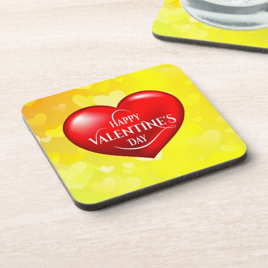 Herzlichen Glückwunsch Valentinstag Shape-49870 Getränkeuntersetzer (Linke Seite)