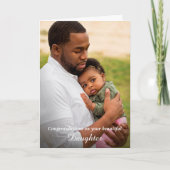 Herzlichen Glückwunsch Vater Mama Neue Baby Foto C Karte (Vorderseite)