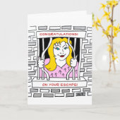 Herzlichen Glückwunsch Verlassend Escape Blonde Fr Karte (Gelbe Blume)