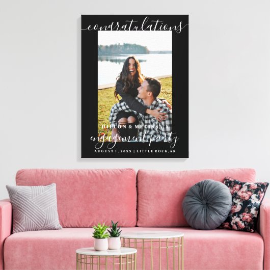 Herzlichen Glückwunsch Verlobung Foto Coupels Zeic Leinwanddruck (Insitu (Wohnzimmer))