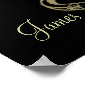 Herzlichen Glückwunsch Verlobung Rings Customizabl Poster (Ecke)