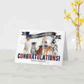 Herzlichen Glückwunsch Vet Tech Graduate Cats and Karte (Gelbe Blume)