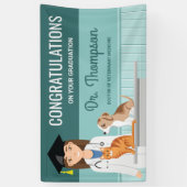 Herzlichen Glückwunsch Veterinär Graduate DVM Absc Banner (Vertikal)