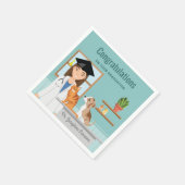 Herzlichen Glückwunsch Veterinarian Vet DVM Abschl Serviette (Ecke)