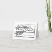 Herzlichen Glückwunsch! Vintager Blumenrahmen Karte (Rückseite)