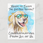 Herzlichen Glückwunsch von uns allen zur sonnigen  Postkarte (Vorderseite)