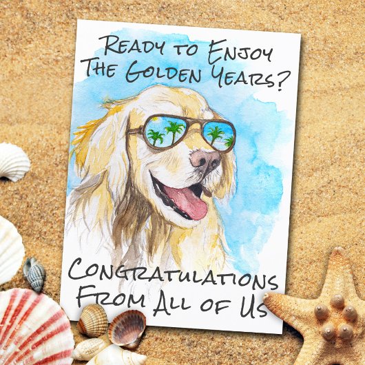 Herzlichen Glückwunsch von uns allen zur sonnigen Postkarte