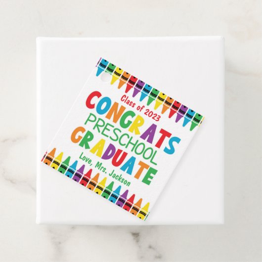 Herzlichen Glückwunsch Vorschulabschluss Geschenkanhänger (Beispiel)