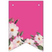 Herzlichen Glückwunsch Watercolor Pink Roses Balle Wimpelkette (Erste Fahne)
