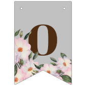 Herzlichen Glückwunsch Watercolor Pink Roses Balle Wimpelkette (Zweite Fahne)