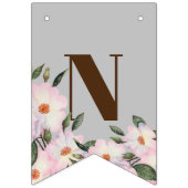 Herzlichen Glückwunsch Watercolor Pink Roses Balle Wimpelkette (Dritte Fahne)