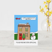 Herzlichen Glückwunsch Weihnachten Geburtstag Karte (Gelbe Blume)