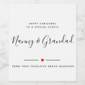 Herzlichen Glückwunsch Weihnachten Weinetikett (Einzelnes Label)