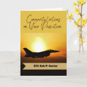 Herzlichen Glückwunsch Werbeaktion an Oberstleutna Karte (Gelbe Blume)