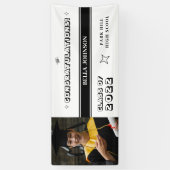 Herzlichen Glückwunsch White and Dark Monogram Banner (Vertikal)