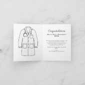 Herzlichen Glückwunsch White Coat Zeremonie Doktor Karte (Innenseite)