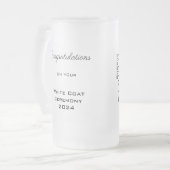 Herzlichen Glückwunsch White Coat Zeremonie Doktor Mattglas Bierglas (Vorderseite Links)