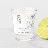 Herzlichen Glückwunsch White Coat Zeremonie Doktor Schnapsglas (Vorderseite)
