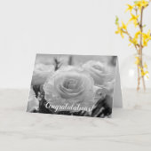 Herzlichen Glückwunsch White Roses Hochzeit Karte (Gelbe Blume)