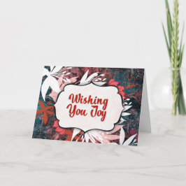 Herzlichen Glückwunsch - Winter Floral Glückwunsch Karte