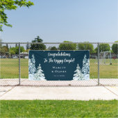 Herzlichen Glückwunsch Winter Verlobung Hochzeit Banner (Insitu)