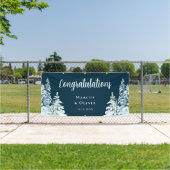 Herzlichen Glückwunsch Winter Wedding Banner (Insitu)