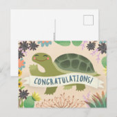 Herzlichen Glückwunsch Wüste Tortoise Postkarte (Vorne/Hinten)