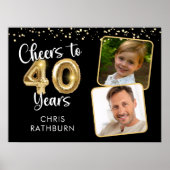 Herzlichen Glückwunsch zu 40 Jahren Geburtstag Fot Poster (Vorne)