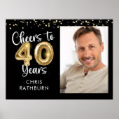 Herzlichen Glückwunsch zu 40 Jahren Geburtstag Fot Poster (Vorne)