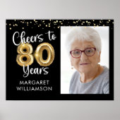 Herzlichen Glückwunsch zu 80 Jahren Geburtstag Fot Poster (Vorne)