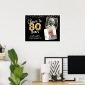 Herzlichen Glückwunsch zu 80 Jahren Geburtstag Fot Poster (Heimbüro)
