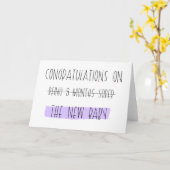 Herzlichen Glückwunsch zu (9 Monate nüchtern) BABY Karte (Gelbe Blume)