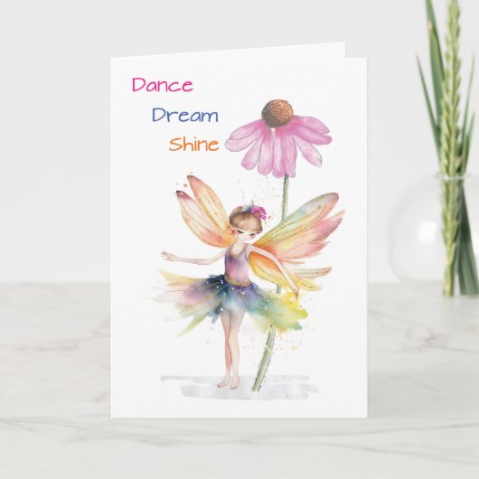 Herzlichen Glückwunsch zu Ballet Dance Fairy Balle Karte (Vorderseite)