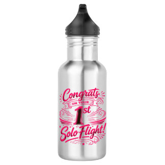 Herzlichen Glückwunsch zu deinem 1. Alleinflug! Edelstahlflasche