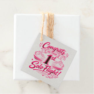 Herzlichen Glückwunsch zu deinem 1. Alleinflug! Geschenkanhänger