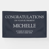 Herzlichen Glückwunsch zu den Blue White Retiremen Banner (Horizontal)