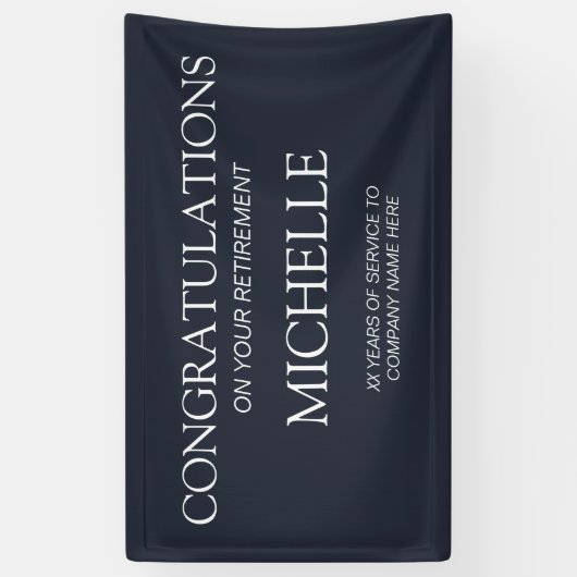 Herzlichen Glückwunsch zu den Blue White Retiremen Banner (Vertikal)