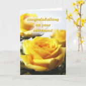 Herzlichen Glückwunsch zu den Gelben Rosen Karte (Gelbe Blume)