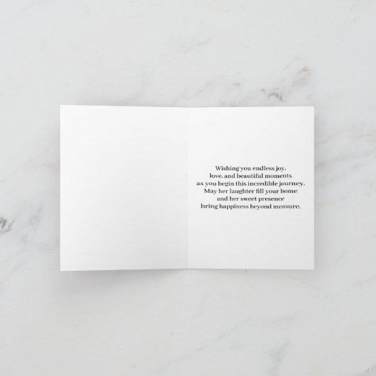 Herzlichen Glückwunsch zu den neuen Mädchen-Erdbee Karte (Innenseite)