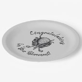 Herzlichen Glückwunsch zu den Rentirement Golf Bal Pappteller (Schrägansicht)