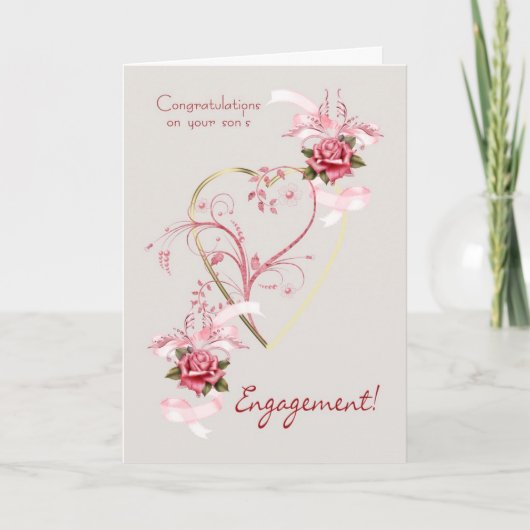 Herzlichen Glückwunsch zu den Rose Ihrer Verlobung Karte (Vorderseite)