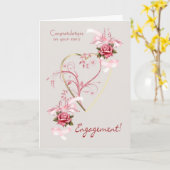 Herzlichen Glückwunsch zu den Rose Ihrer Verlobung Karte (Gelbe Blume)