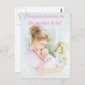 Herzlichen Glückwunsch zu der Mutter zu sein Postkarte (Vorne/Hinten)