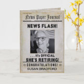 Herzlichen Glückwunsch zu der Zeitung "Pension" fü Karte (Gelbe Blume)