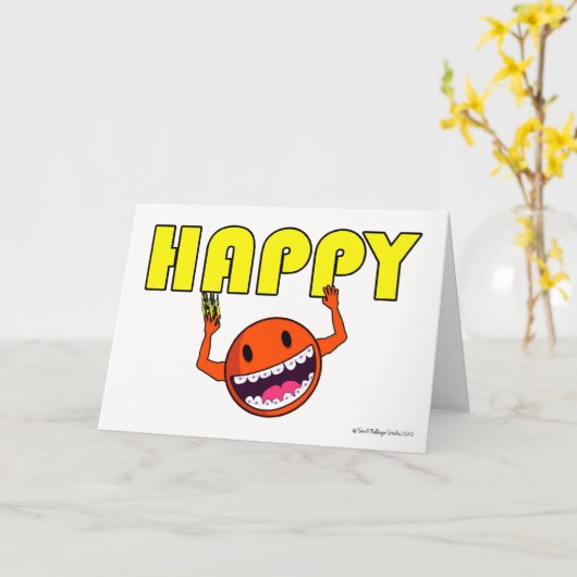 Herzlichen Glückwunsch zu Getting Braces, Stack on Karte (Gelbe Blume)