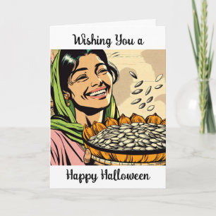 Herzlichen Glückwunsch zu Halloween Nostalgie Feiertagskarte