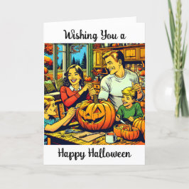 Herzlichen Glückwunsch zu Halloween Nostalgie Feiertagskarte